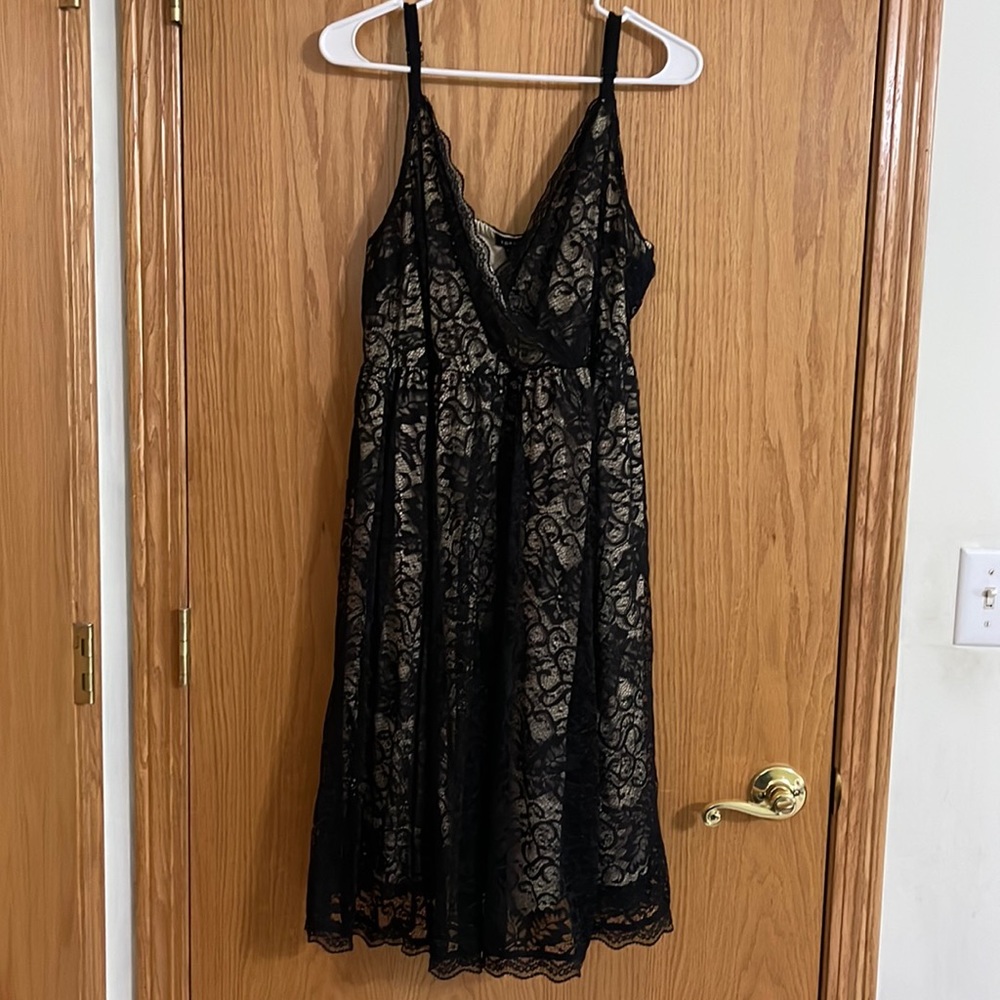 torrid Black Lace Overlay Dress